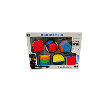 4-in-1 & 6-in-1 Magic Cube Brain Challenge Set for Kids | Fun Puzzles to Boost Memory and Coordination