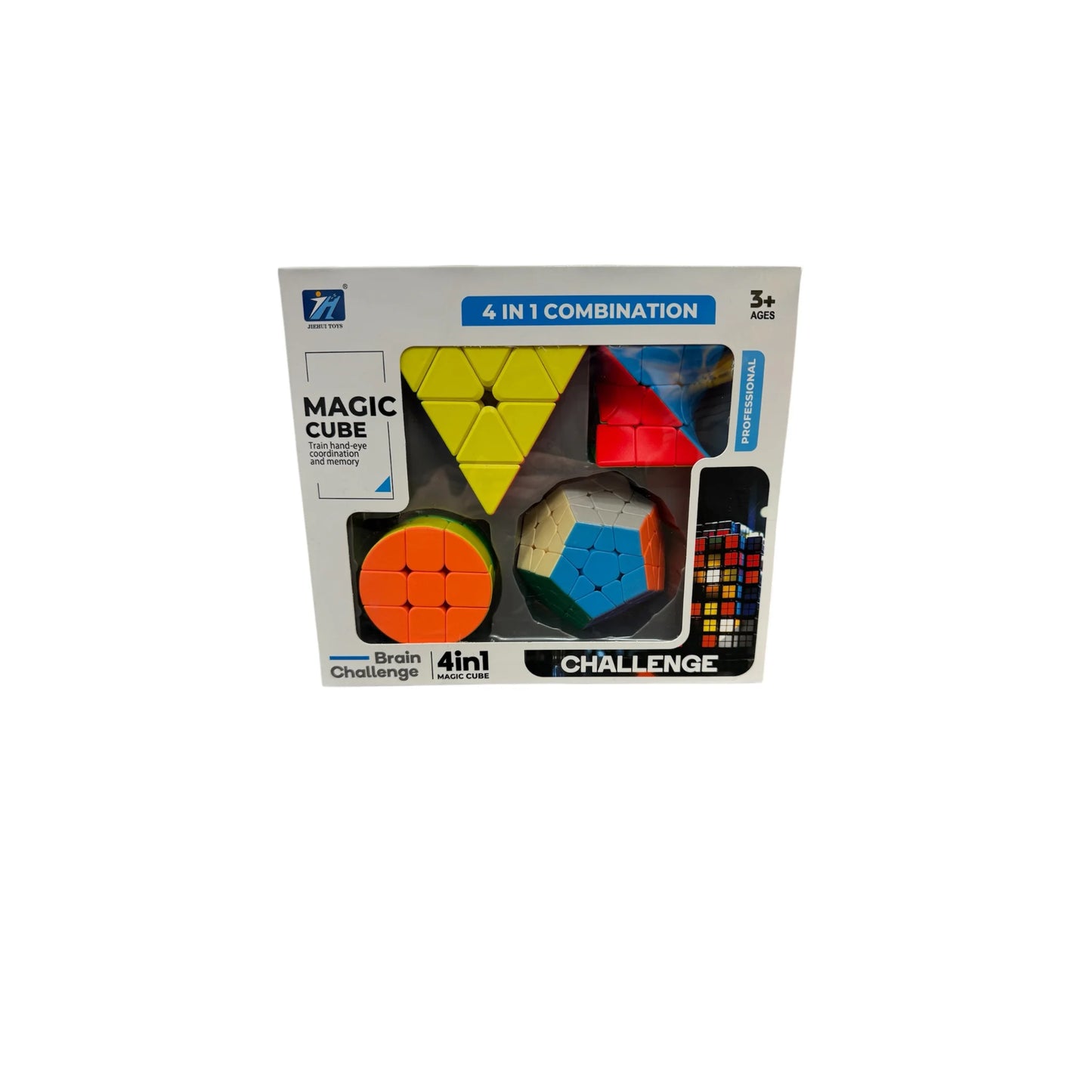 4-in-1 & 6-in-1 Magic Cube Brain Challenge Set for Kids | Fun Puzzles to Boost Memory and Coordination