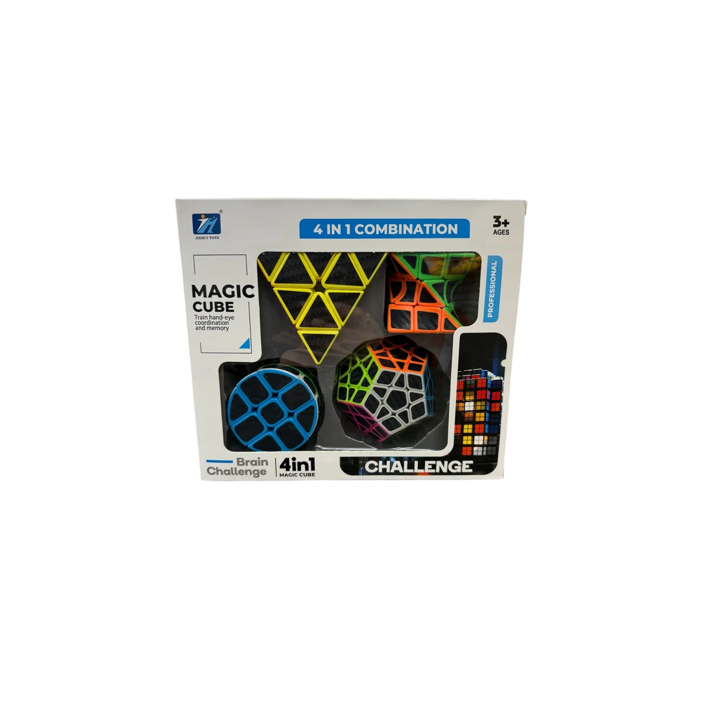 4-in-1 & 6-in-1 Magic Cube Brain Challenge Set for Kids | Fun Puzzles to Boost Memory and Coordination